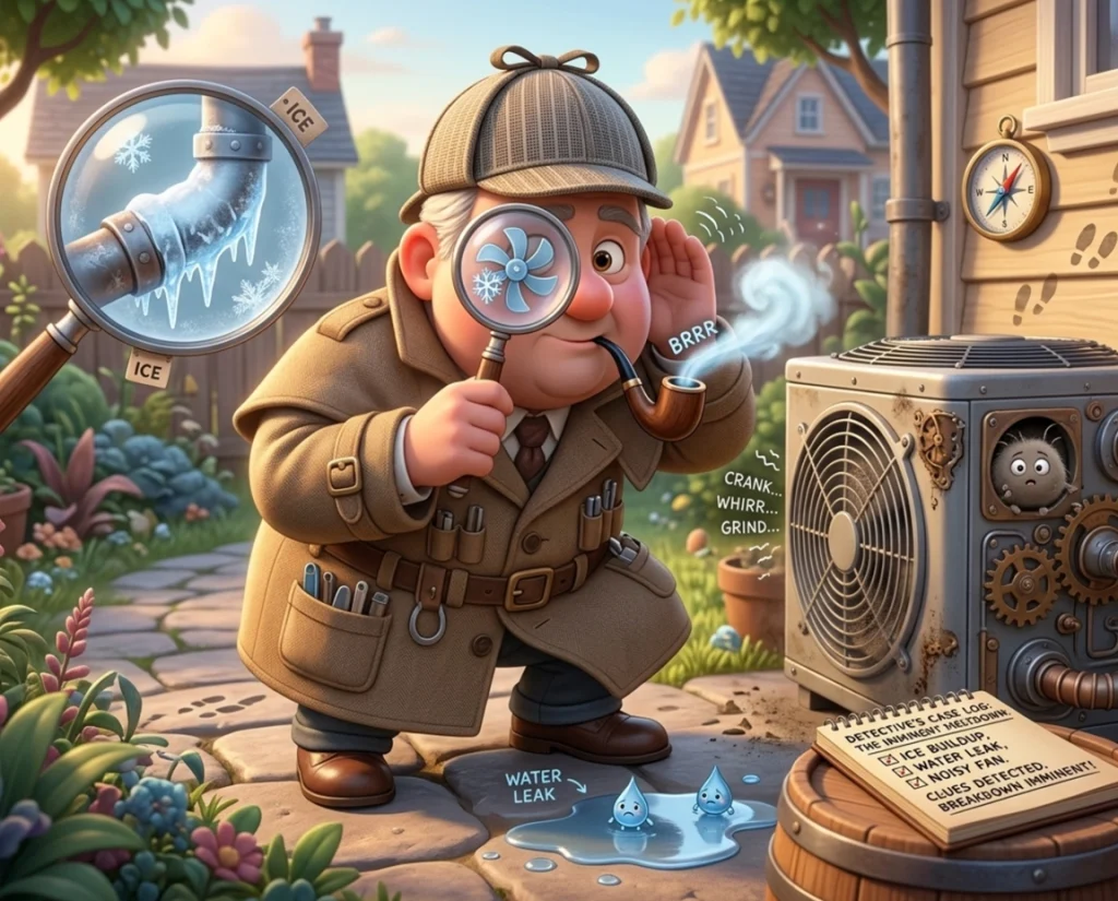 A fun cartoon image of an AC detective